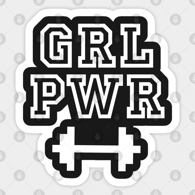 GRL PWR White Sticker by TheBlackCatprints